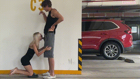 Unknown blonde fucks in a parking lot in plain sight_p20.gif