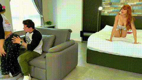 The perfect day to cheat! Two pussies for one cock! Girlfriend and sister-in-law.gif