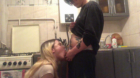 DATEZONE - Amateur blonde blows and gets fucked doggystyle in the kitchen_p20.gif