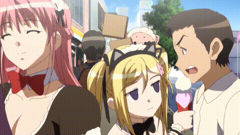 彼女彼女彼女_三姉妹とのドキドキ共同生活_第2話_都会はトイレ、保健室、メイドパラダ.gif