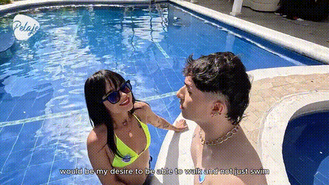 A scorned Latina finds a mermaid man and to get even she decides to suck his coc.gif