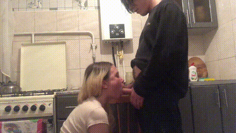 DATEZONE - Amateur blonde blows and gets fucked doggystyle in the kitchen_p80.gif