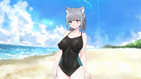 [有洗米のファンティア] 【音声付き】水着シロコ_先生大好き後背位_ i_p5.gif.gif