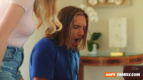 The sexy, clean-shaven Melody Marks enjoys playing with her stepbrother and havi.gif