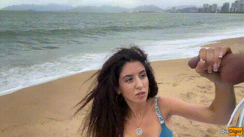 Babe Can I Cum On Your Tits_ - Public Cock Flashing On The Beach_p80.gif
