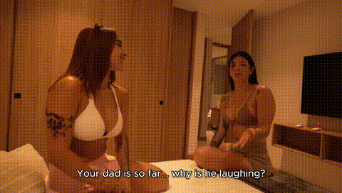 Surprise THREESOME with my STEPMOM and my girlfriend! DOUBLE BLOWJOB! Papuchizz-.gif
