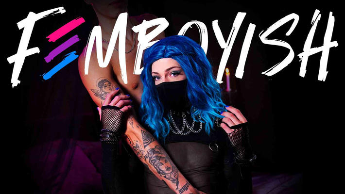 Masked Goth Femboy Bounces On Huge Cock.jpg