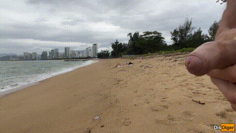 Babe Can I Cum On Your Tits_ - Public Cock Flashing On The Beach_p20.gif